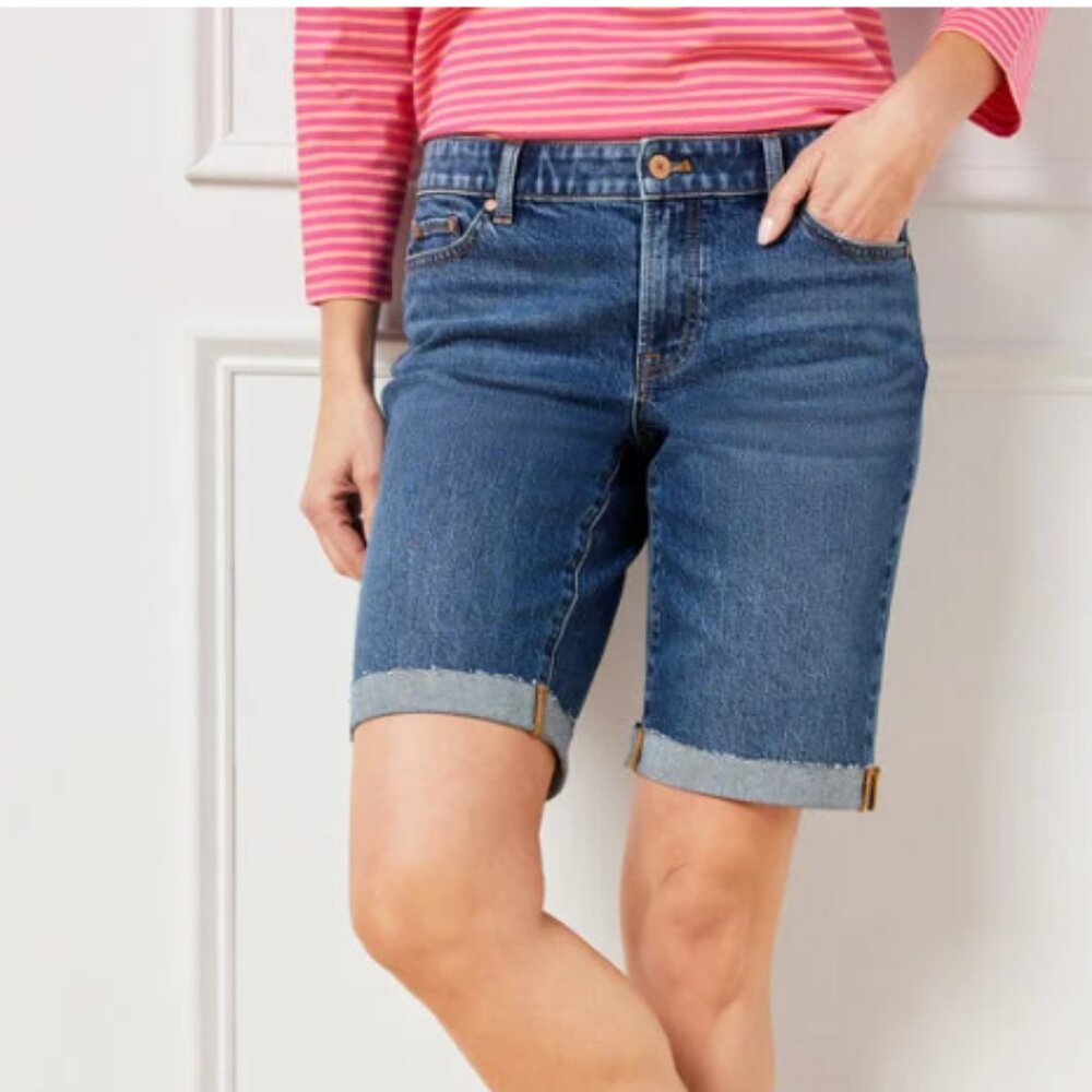Talbots Flawless Girlfriend Demin Jean Shorts Size 14w